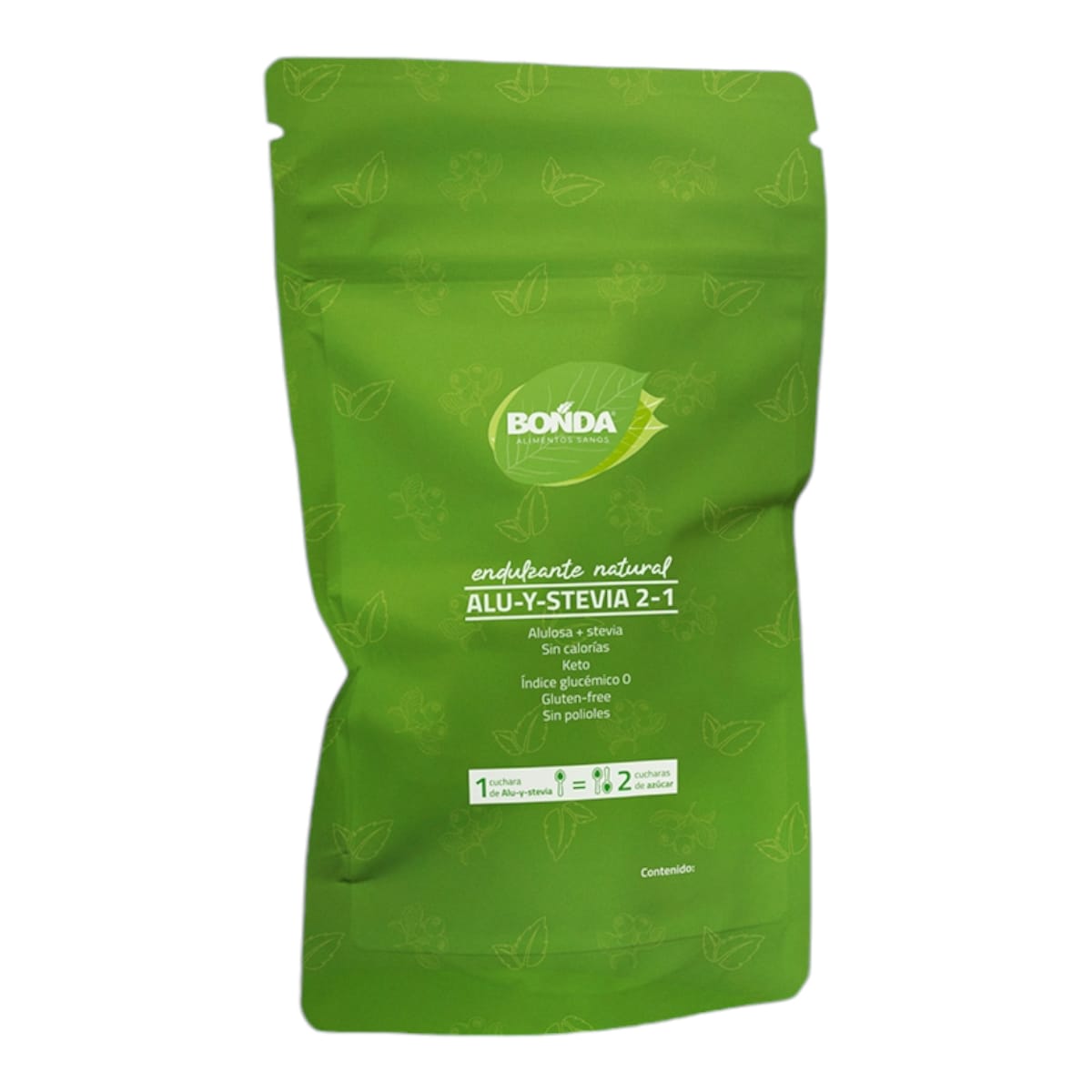 Alu y Stevia 2:1 - Alulosa con Stevia- rinde el doble que el azúcar