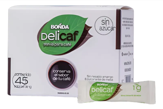 Delicaf Sticks 45 Sobres | Stevia para Café Sin Azúcar | Sin Resabio Amargo
