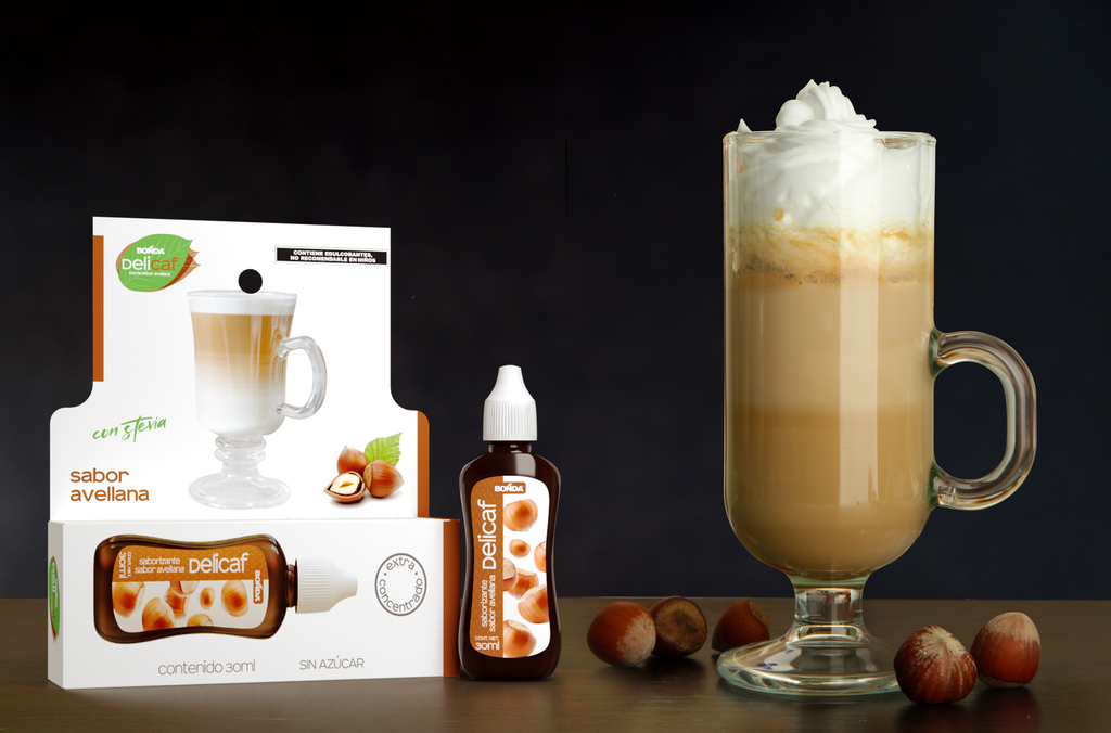 Delicaf Avellana 30ml | Saborizante Sin Azúcar para Café | Con Stevia