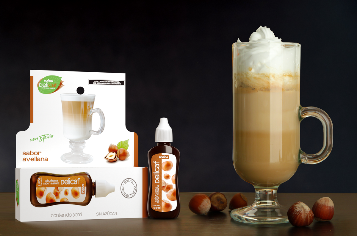 Delicaf Avellana 30ml | Saborizante Sin Azúcar para Café | Con Stevia