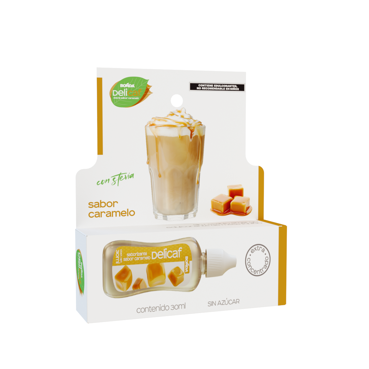 Delicaf Caramelo 30ml | Saborizante Sin Azúcar para Café y Lattes | Con Stevia