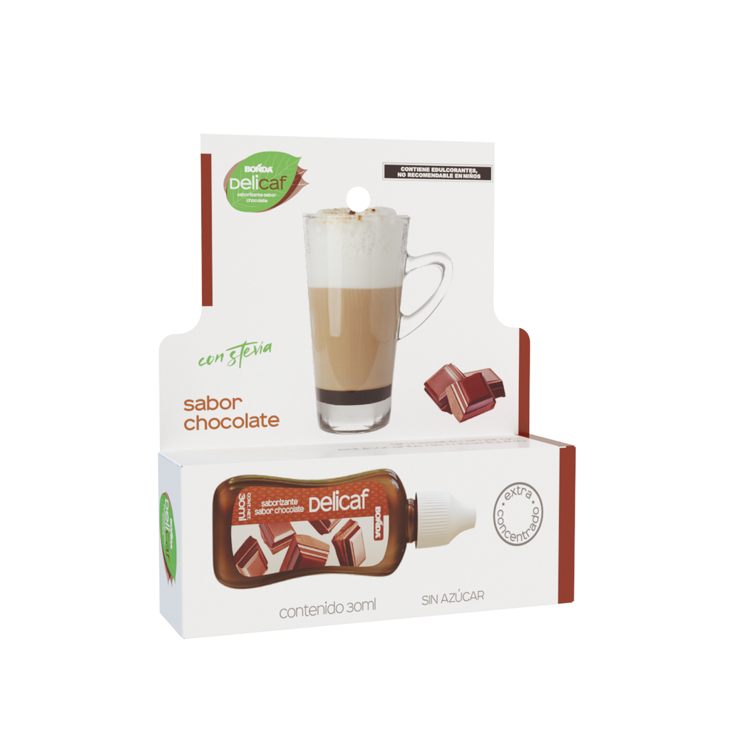 Delicaf Chocolate 30ml | Saborizante Sin Azúcar para Café y Mochas | Con Stevia