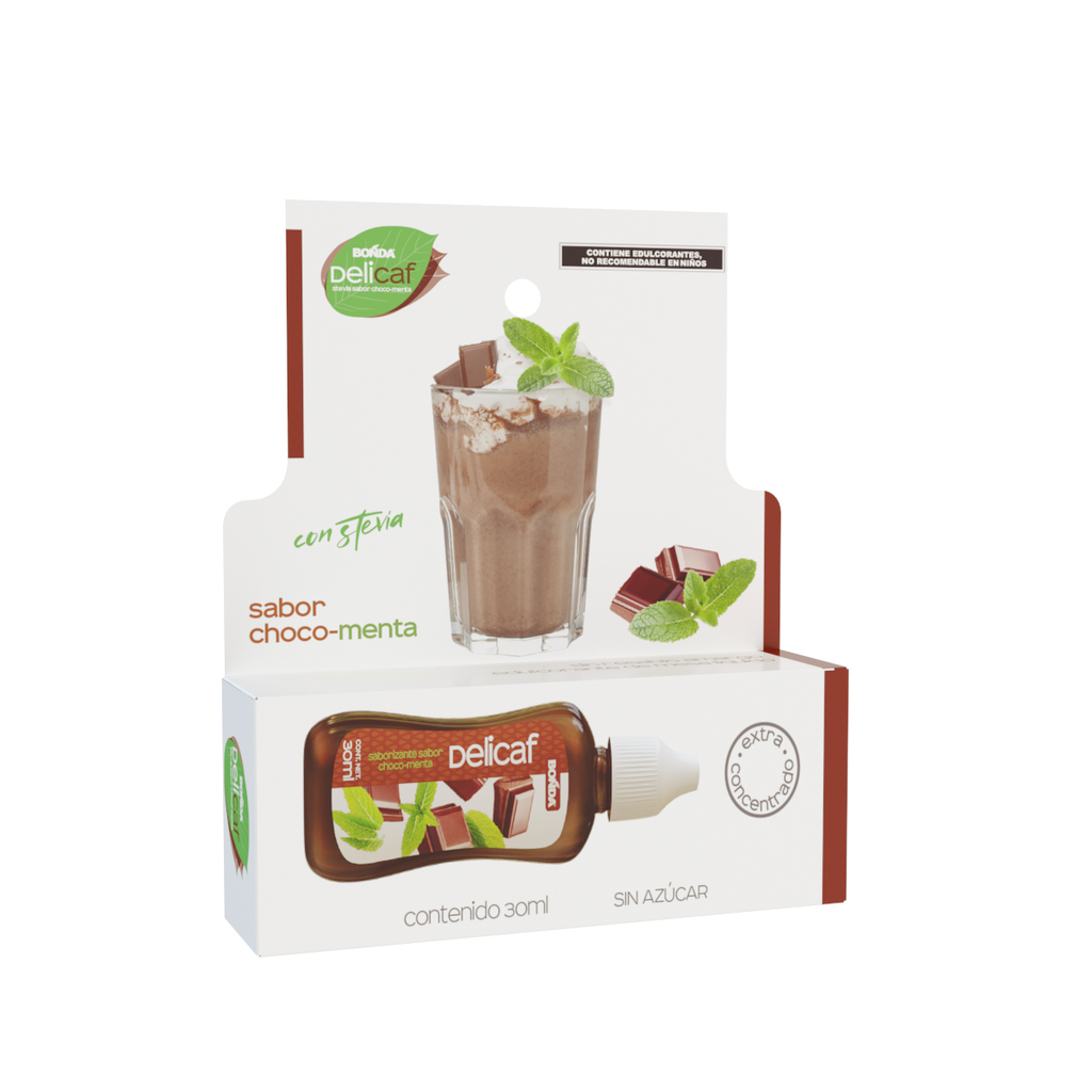 Delicaf Choco-Menta 30ml | Saborizante Sin Azúcar Chocolate y Menta | Con Stevia