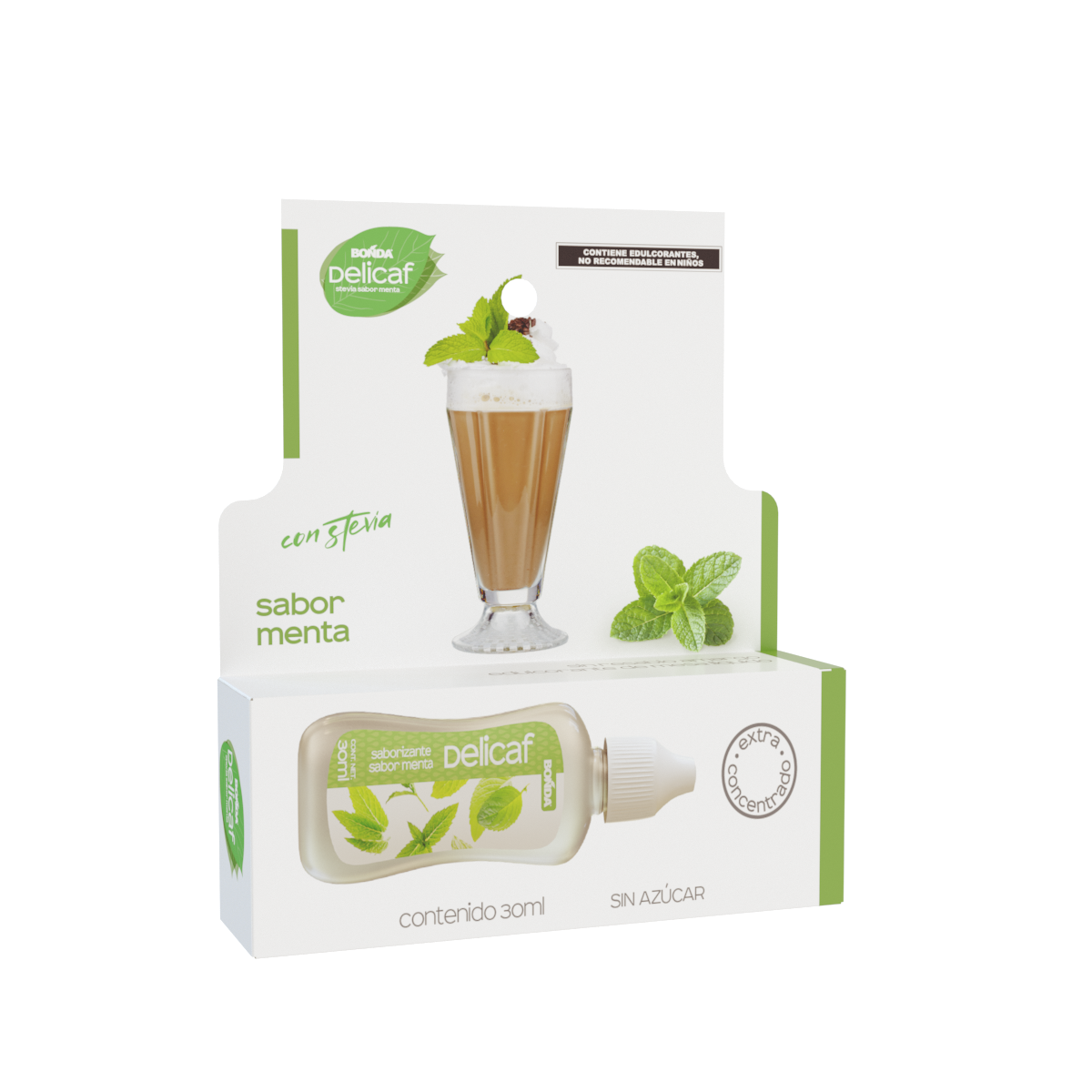 Delicaf Menta 30ml | Saborizante Refrescante Sin Azúcar para Café | Con Stevia