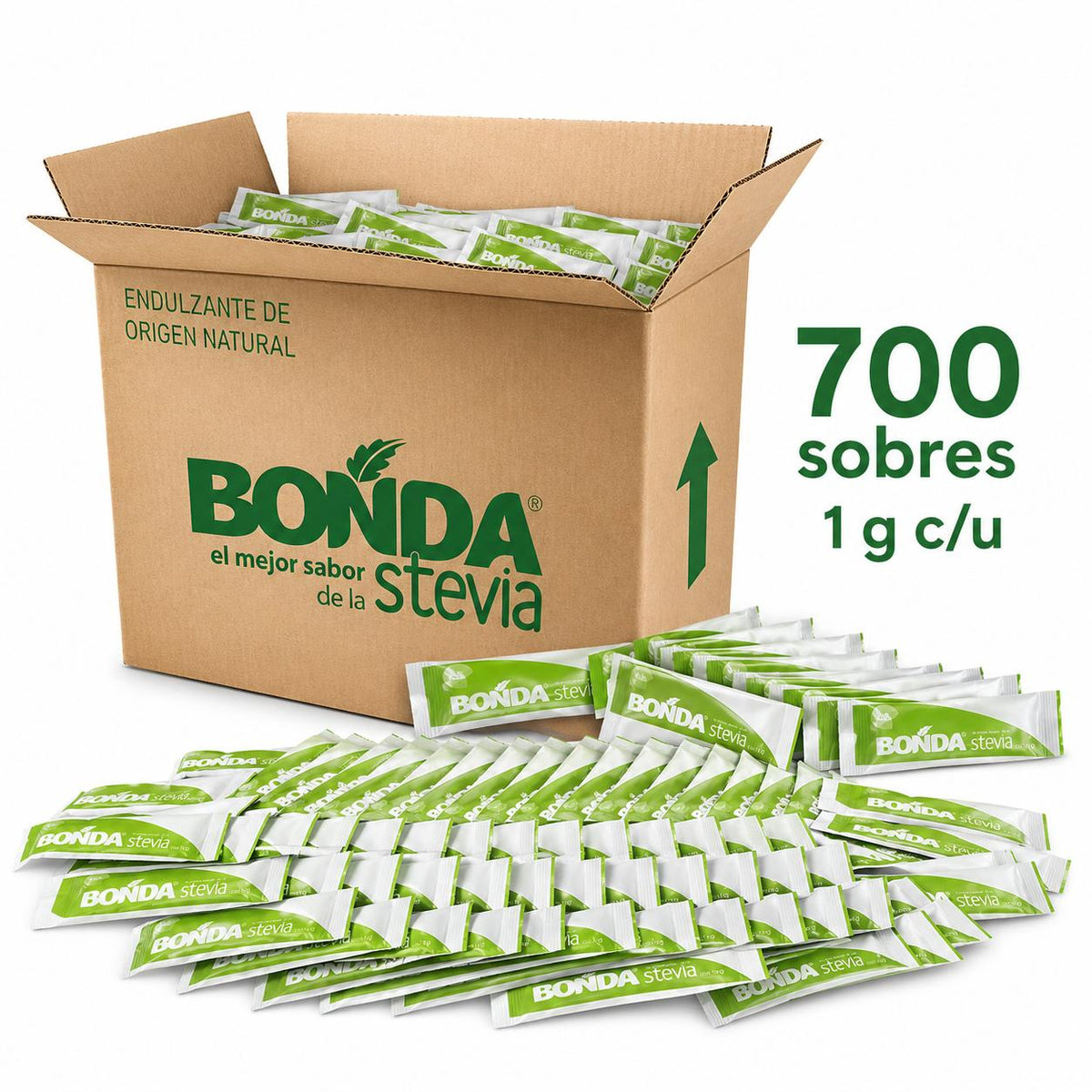 Stevia Bonda 700 Sobres | Endulzante Natural de Mesa | Sin Calorías | La Más Económica