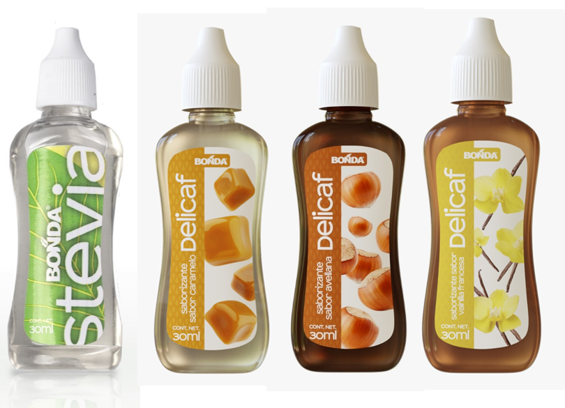Kit 4 Goteros BONDA | Stevia + Delicaf